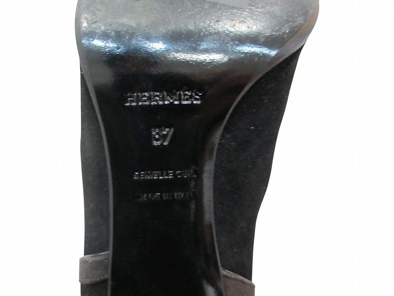 Hermes Long Boots Suede Black — view 5