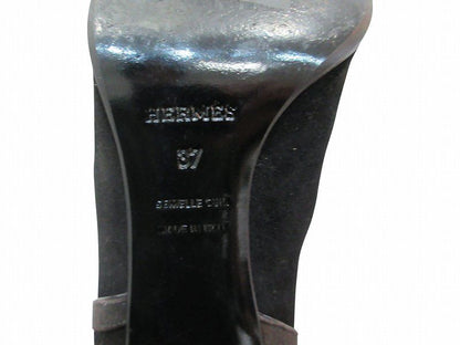 Hermes Long Boots Suede Black — view 5
