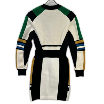 Louis Vuitton Multicolor Wool Silk Patch Cutwork Knit Dress XS — view 2