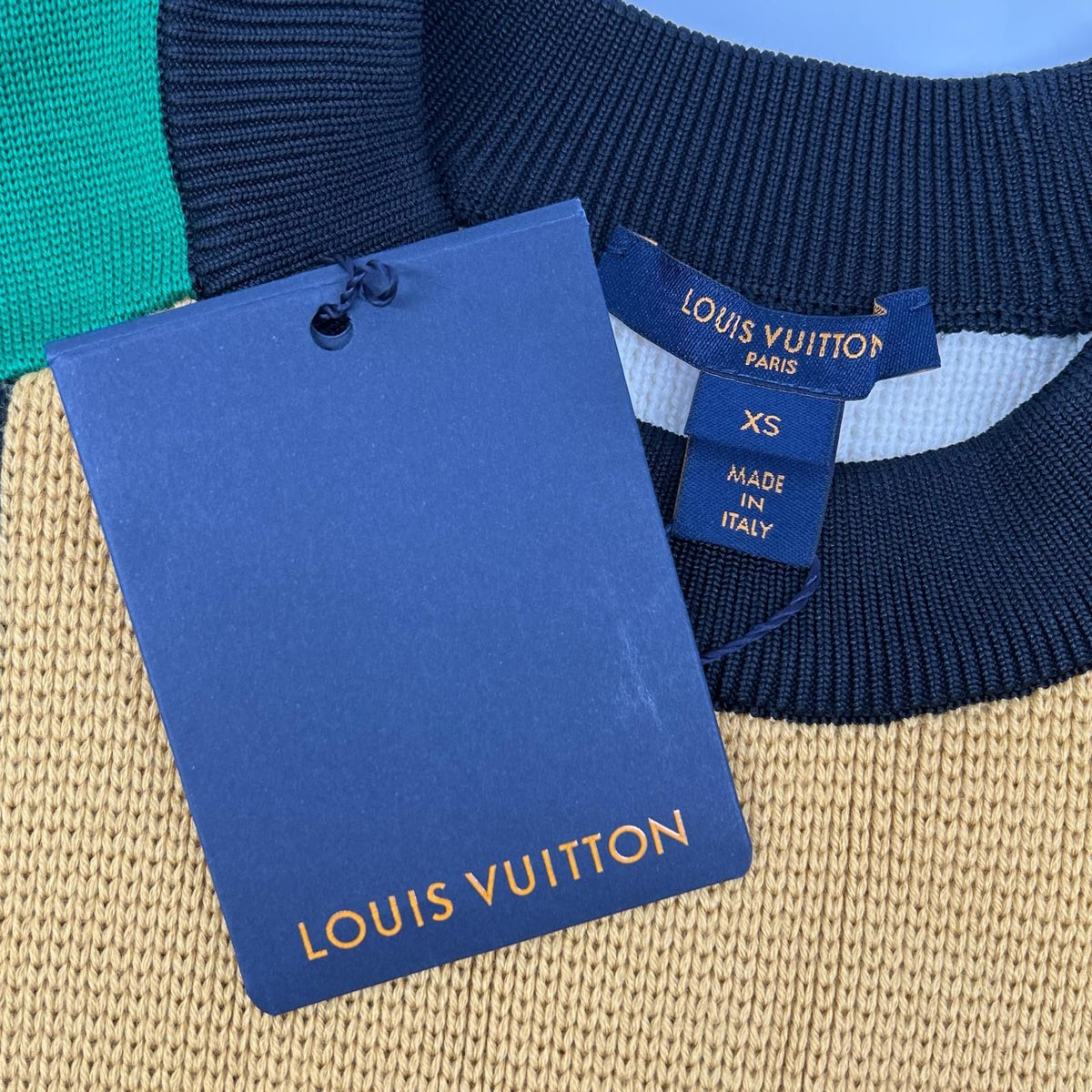 Louis Vuitton Multicolor Wool Silk Patch Cutwork Knit Dress XS — view 3