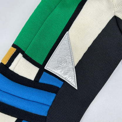 Louis Vuitton Multicolor Wool Silk Patch Cutwork Knit Dress XS — view 8