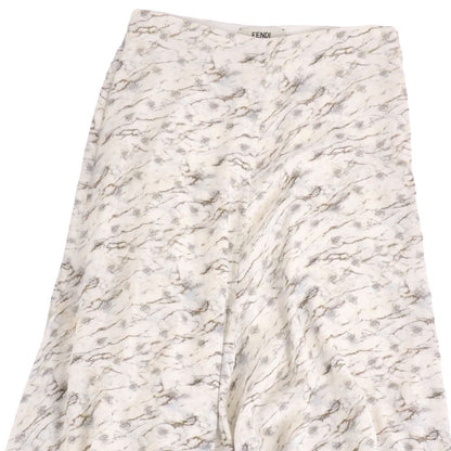 Fendi Skirt Long All Over Pattern Silk — view 2