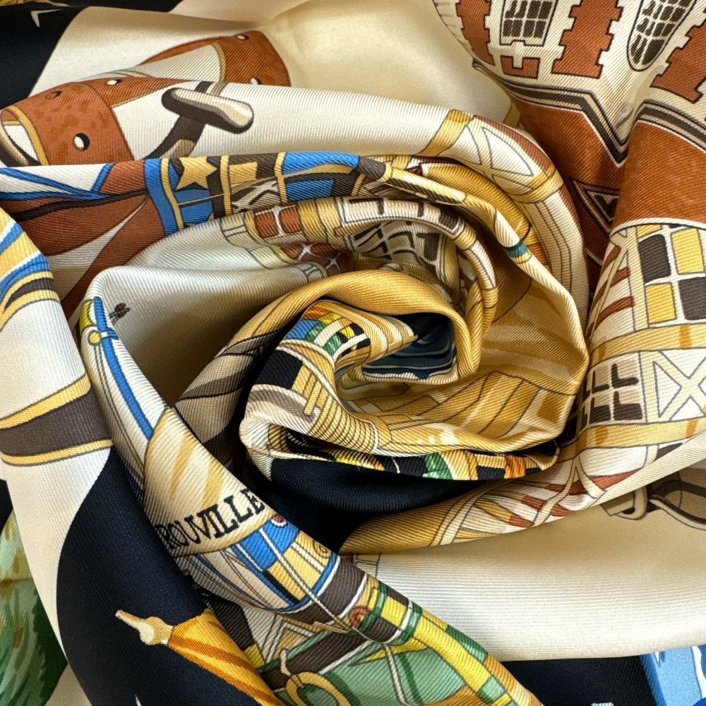 Hermes Carre 90 Normandy Coast Charm Scarf