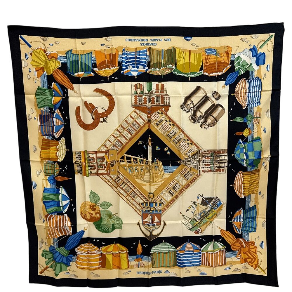 Hermes Carre 90 Normandy Coast Charm Scarf — view 2