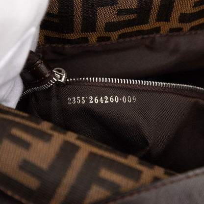 Fendi Zucca Mamma Baguette Shoulder Bag 009 Brown Canvas Leather — view 6