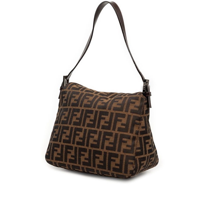 Fendi Zucca Mamma Baguette Shoulder Bag 009 Brown Canvas Leather — view 2