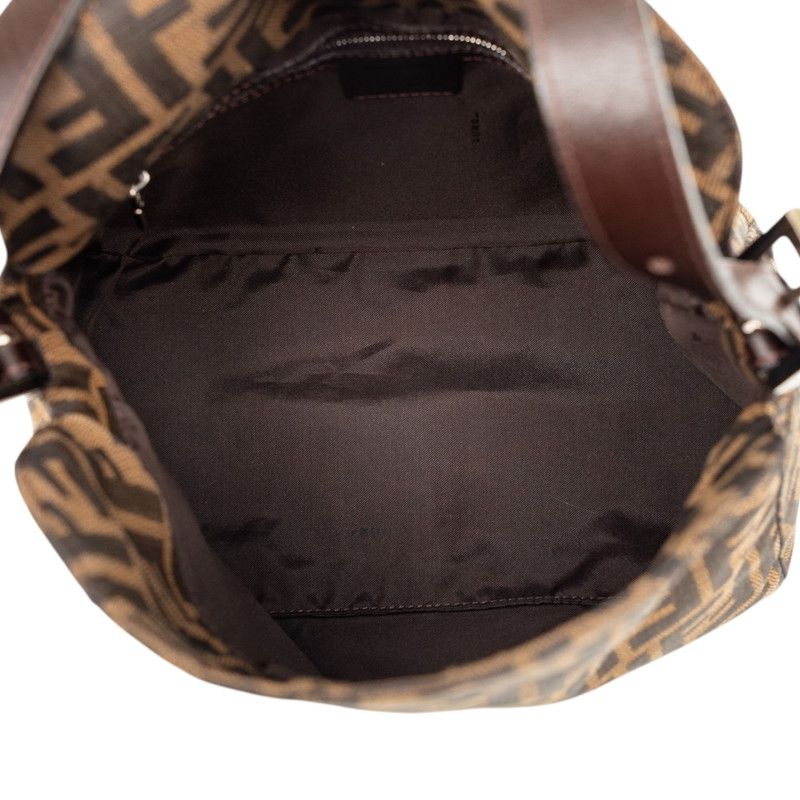 Fendi Zucca Mamma Baguette Shoulder Bag 009 Brown Canvas Leather — view 4