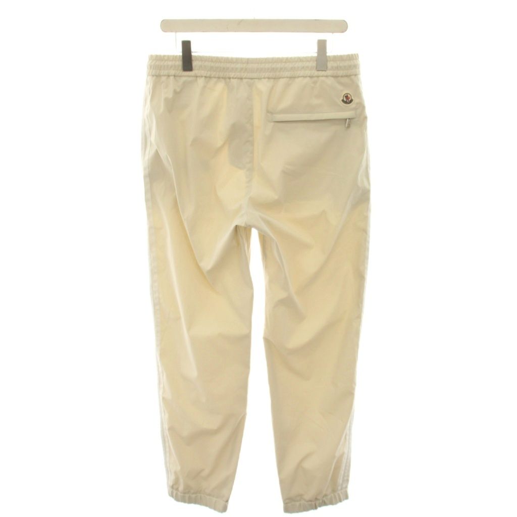 Moncler Pantalone Sportivo Pants Elastic Waist Zip Fly Side Line 46 Beige YT — view 2