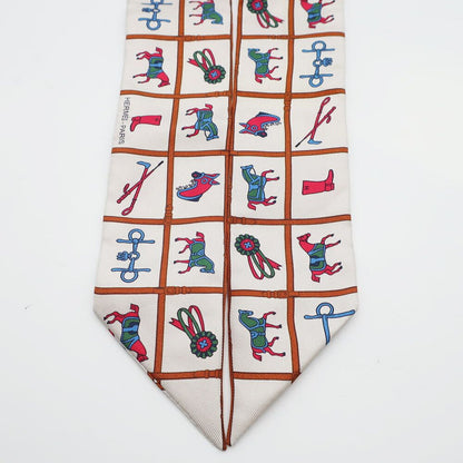 Hermes Tenues Twilly Scarf Couvertures Et de Jour Cream — view 3