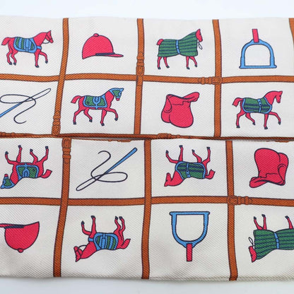 Hermes Tenues Twilly Scarf Couvertures Et de Jour Cream — view 7