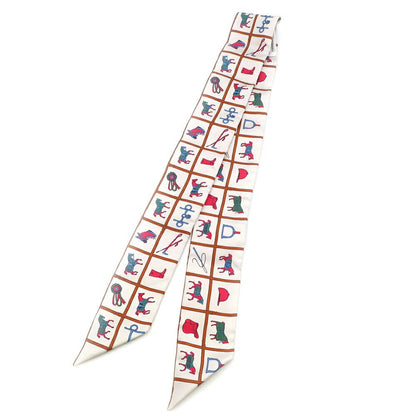 Hermes Tenues Twilly Scarf Couvertures Et de Jour Cream