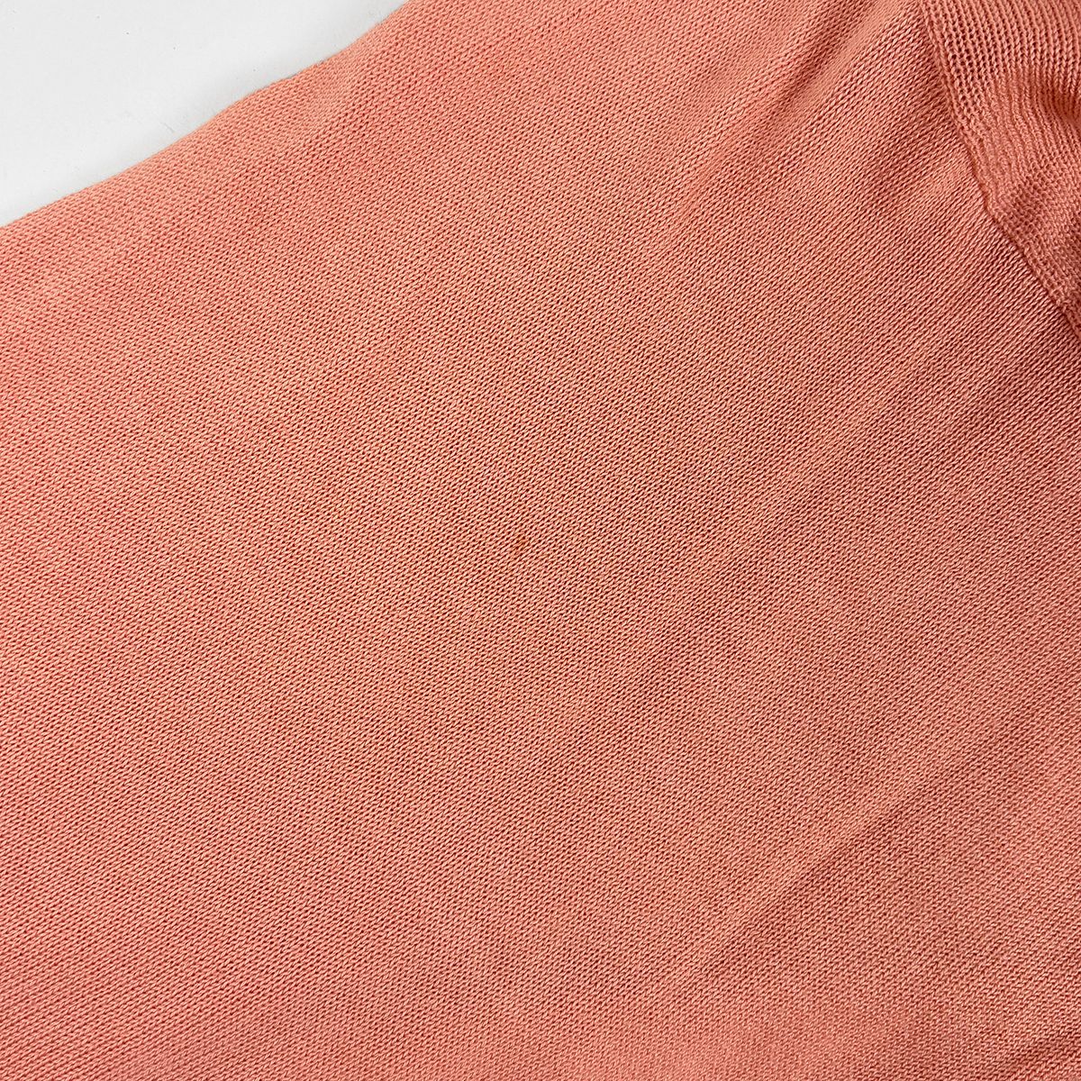 Chanel CC Logo Button Ensemble Knit Top Cotton Salmon Pink — view 7
