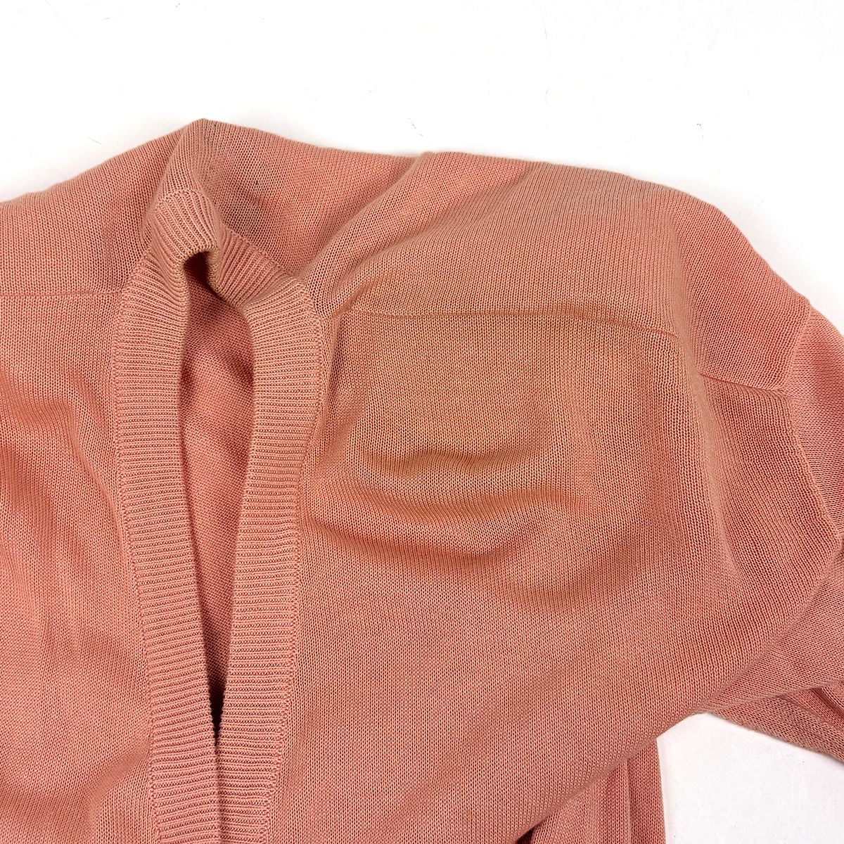 Chanel CC Logo Button Ensemble Knit Top Cotton Salmon Pink — view 8