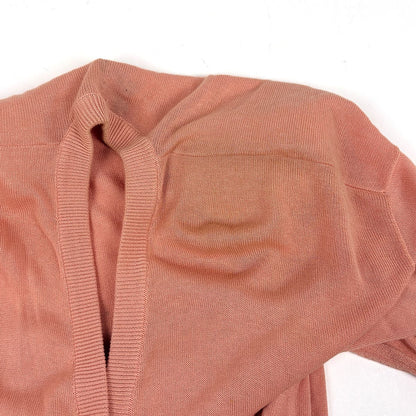 Chanel CC Logo Button Ensemble Knit Top Cotton Salmon Pink — view 8