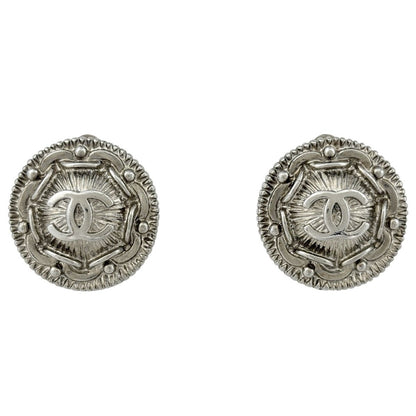 Chanel CC Logo Round Earrings CC Mark