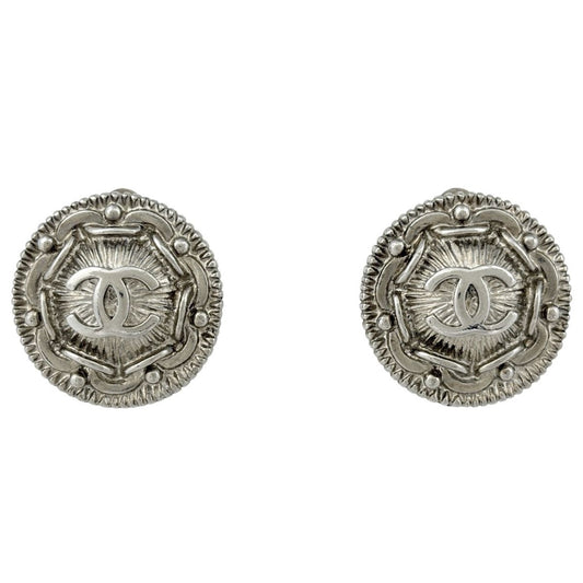 Chanel CC Logo Round Earrings CC Mark