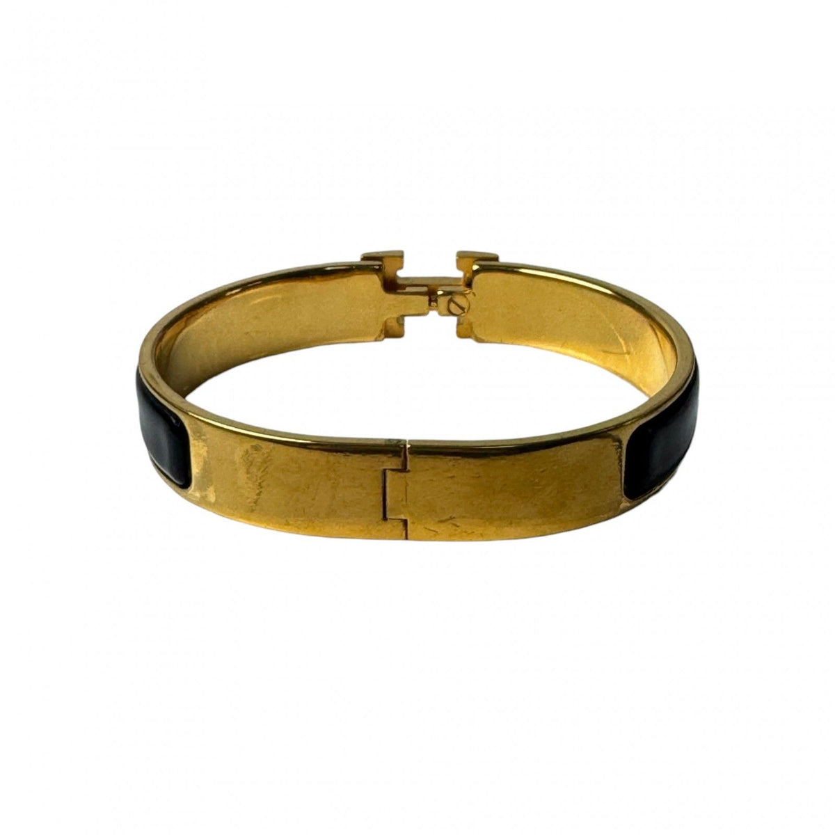 Hermes Clic Clac Bracelet Black Gold — view 2