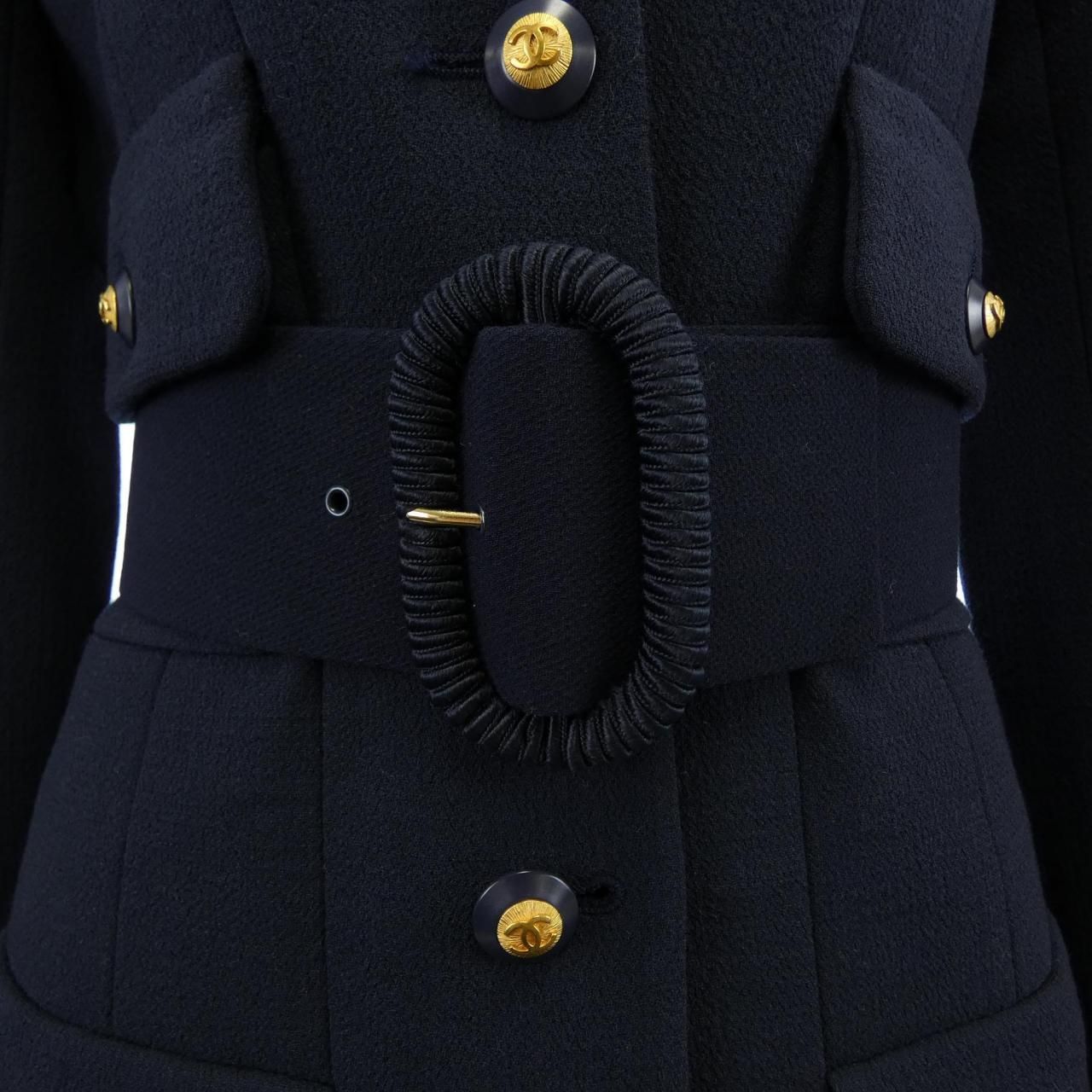 Chanel Vintage Coat Navy — view 6