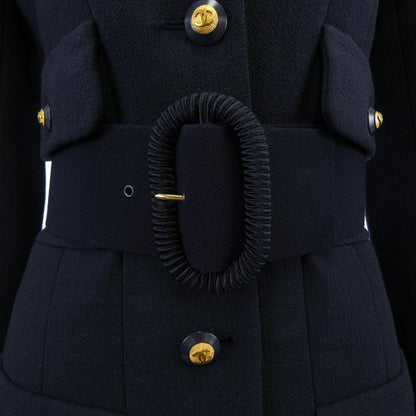 Chanel Vintage Coat Navy — view 6