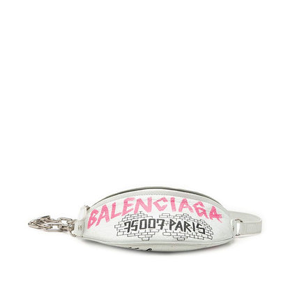 Balenciaga Graffiti S-veneer Crossbody Chain Shoulder Bag White Black Pink — view 3
