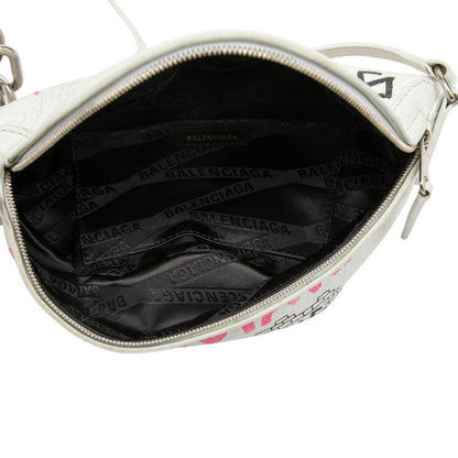 Balenciaga Graffiti S-veneer Crossbody Chain Shoulder Bag White Black Pink — view 4