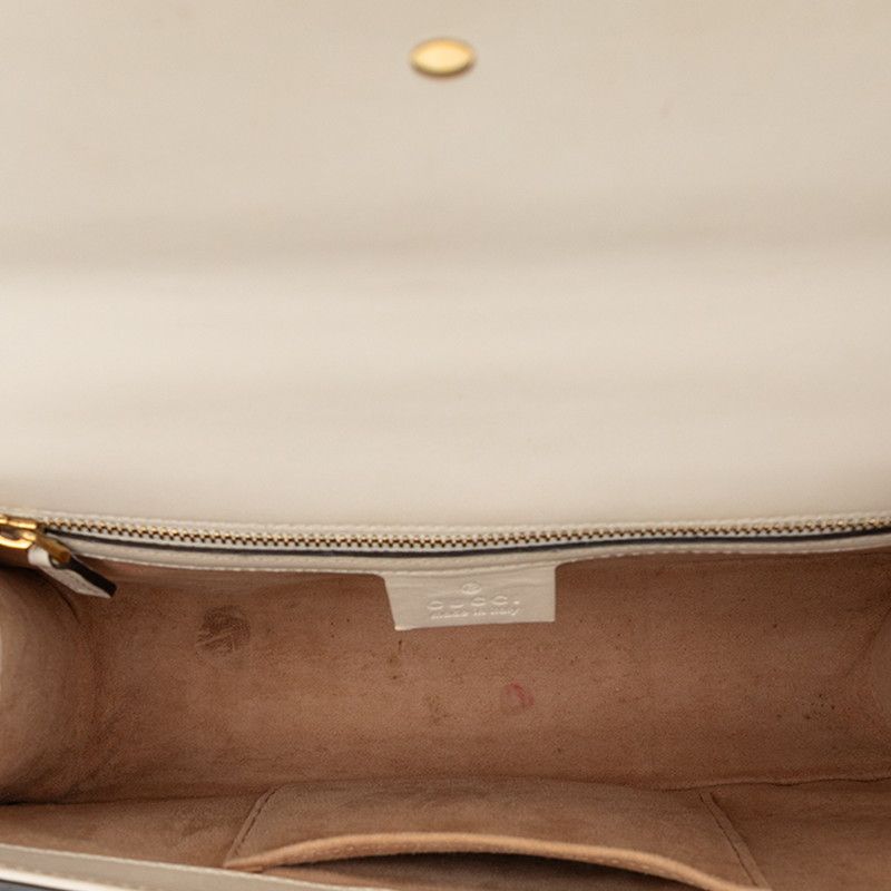 Gucci Sherry Line Sylvie Shoulder Bag White Multicolor Leather — view 4
