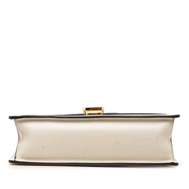 Gucci Sherry Line Sylvie Shoulder Bag White Multicolor Leather — view 3