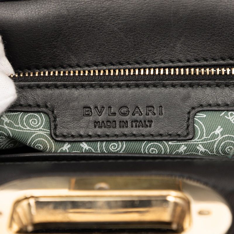 Bvlgari Isabella Rossellini Handbag Black Leather — view 5