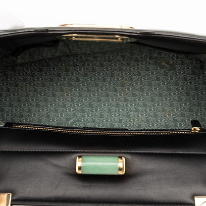 Bvlgari Isabella Rossellini Handbag Black Leather — view 4