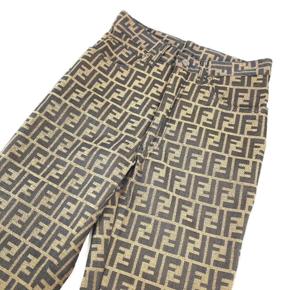 Fendi Pants Zucca Logo Polyester Brown — view 3