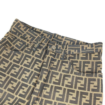 Fendi Pants Zucca Logo Polyester Brown — view 4