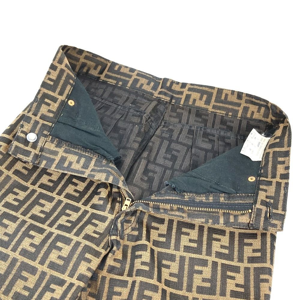 Fendi Pants Zucca Logo Polyester Brown — view 5