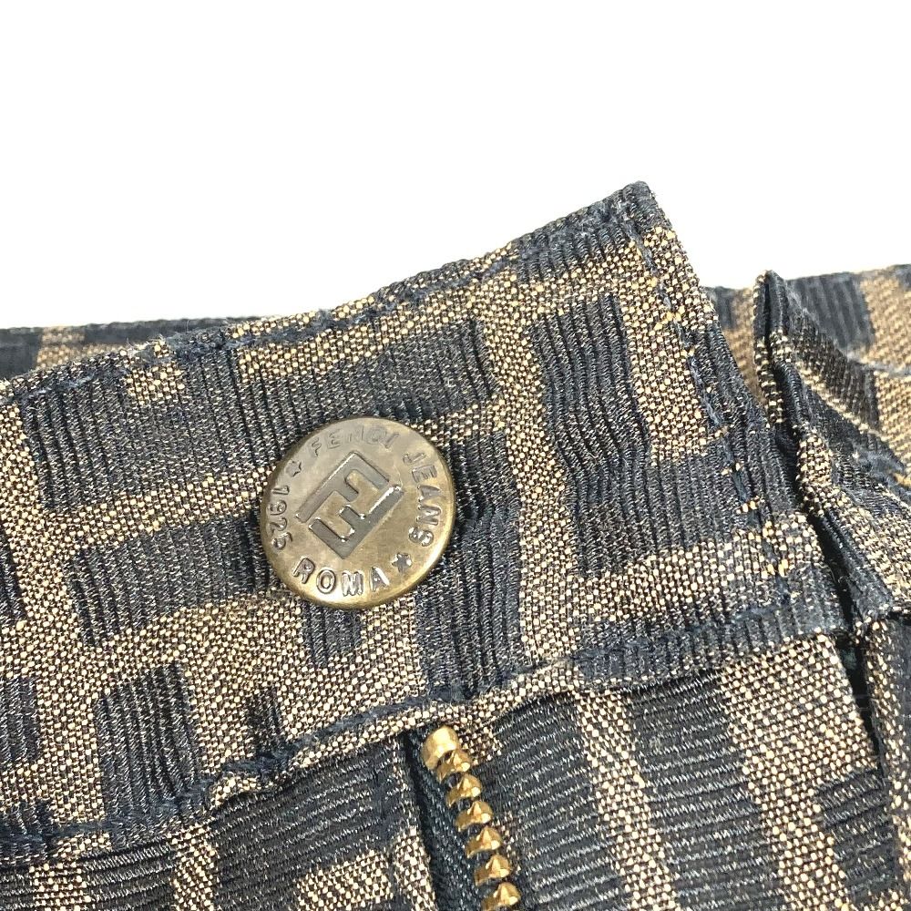 Fendi Pants Zucca Logo Polyester Brown — view 6