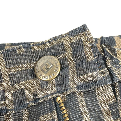 Fendi Pants Zucca Logo Polyester Brown — view 6
