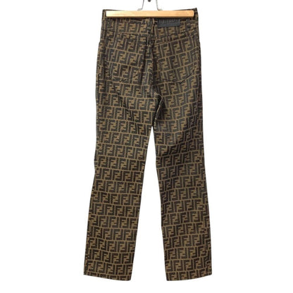 Fendi Pants Zucca Logo Polyester Brown — view 2