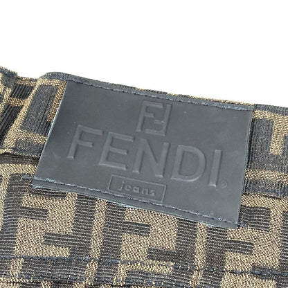 Fendi Pants Zucca Logo Polyester Brown — view 8