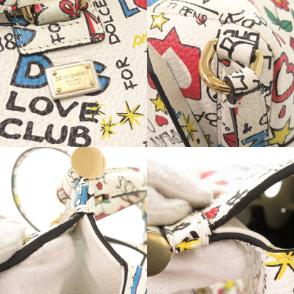 Dolce & Gabbana Shishiri Leather White Multicolor Backpack & — view 7