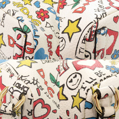 Dolce & Gabbana Shishiri Leather White Multicolor Backpack & — view 4