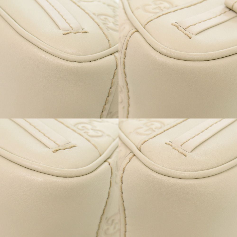 Gucci Guccissima Leather White Shoulder Bag — view 4