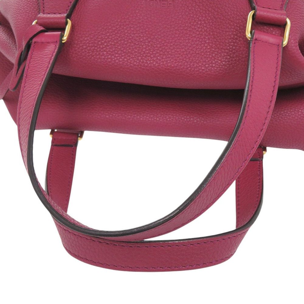 Fendi Leather Pink Handbag — view 5