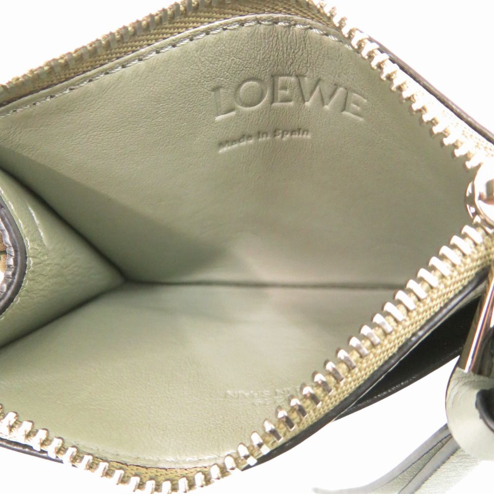 Loewe Anagram Square Key Hook Khaki Coin Case — view 6