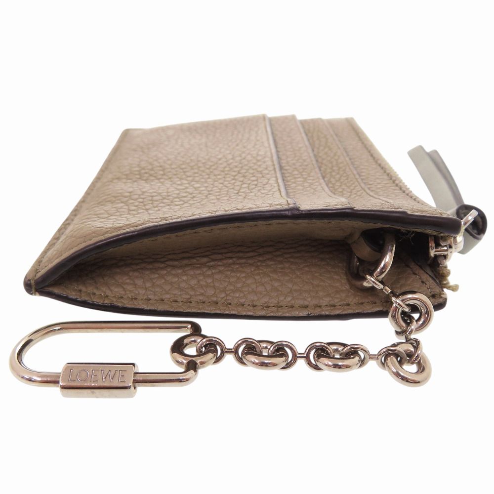 Loewe Anagram Square Key Hook Khaki Coin Case — view 5
