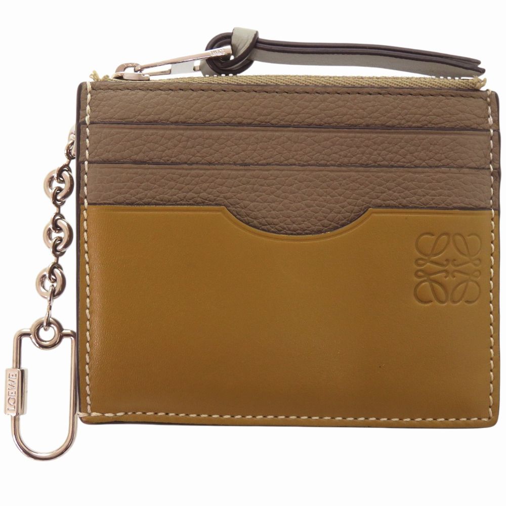 Loewe Anagram Square Key Hook Khaki Coin Case