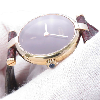 Cartier Must Vendome SM Vermeil Watch Bordeaux Dial — view 5