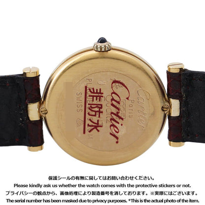 Cartier Must Vendome SM Vermeil Watch Bordeaux Dial — view 3