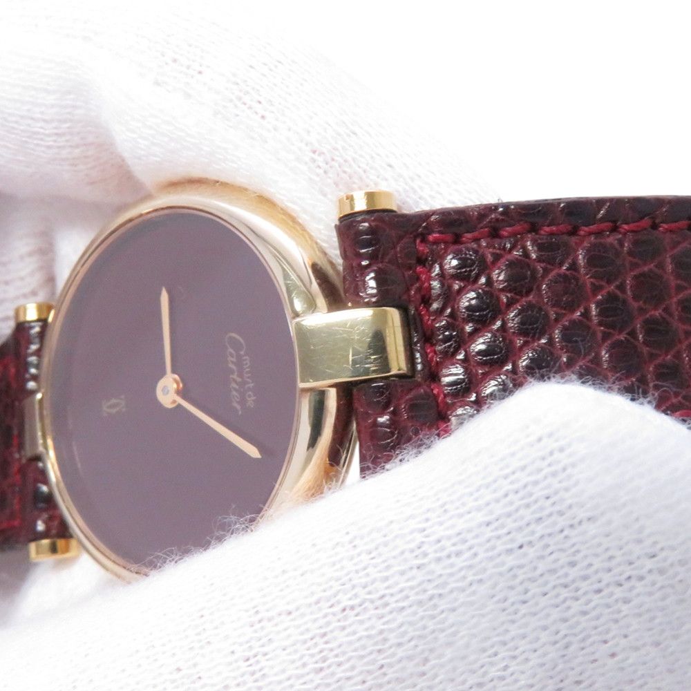 Cartier Must Vendome SM Vermeil Watch Bordeaux Dial — view 6