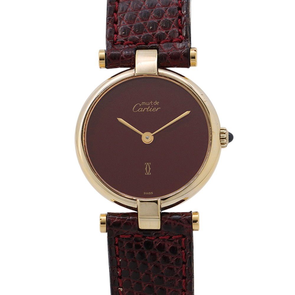 Cartier Must Vendome SM Vermeil Watch Bordeaux Dial