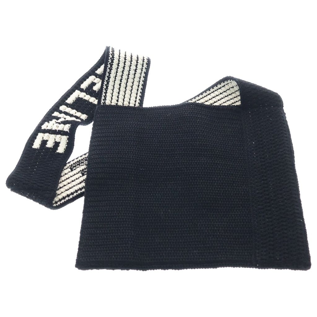Celine Crochet Strap Logo Cotton Tote Bag Black — view 2