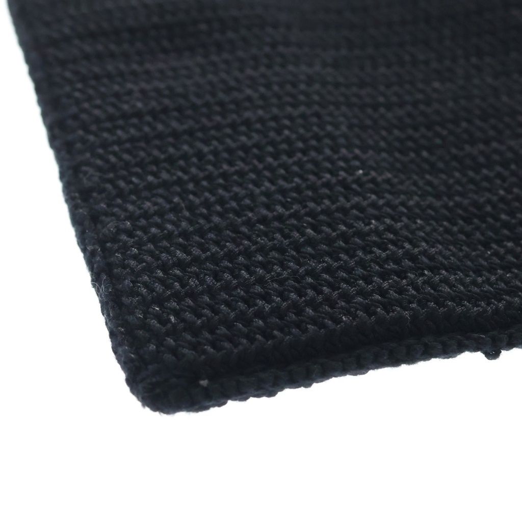 Celine Crochet Strap Logo Cotton Tote Bag Black — view 4