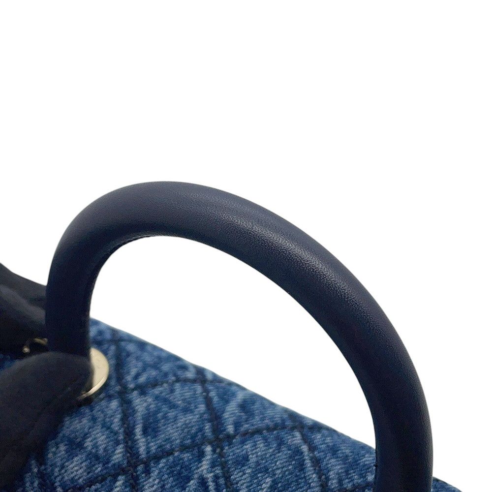 Chanel Quilted CC Logo Coco Handle Washed Denim x S 2-Way Shoulder Bag — view 8